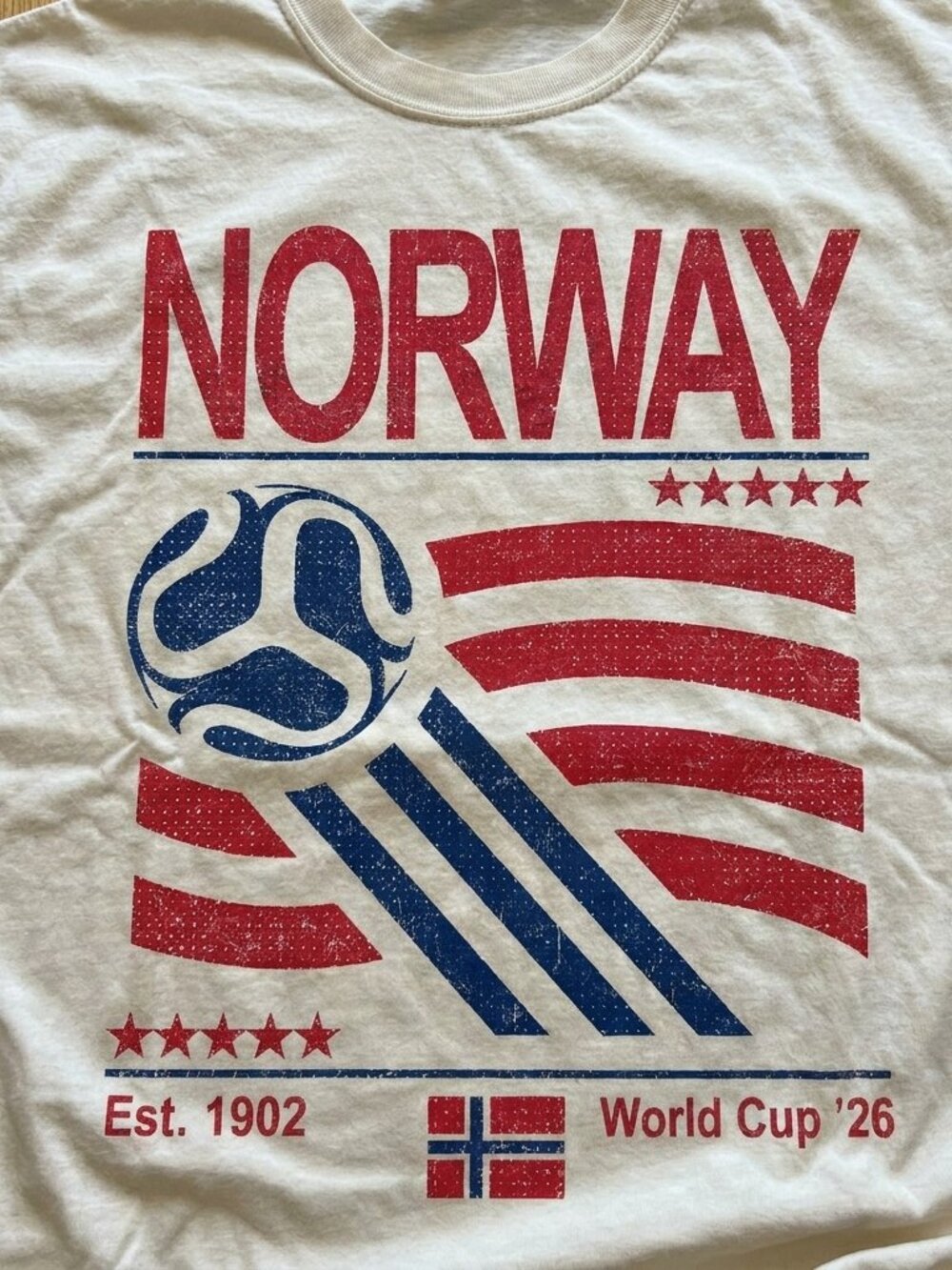 Vintage Norway Soccer Shirt, Retro 90s Flag Norway Team Soccer white off - Picture 2 of 3